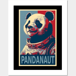 Pandanaut Funny Panda Astronaut HOPE Posters and Art